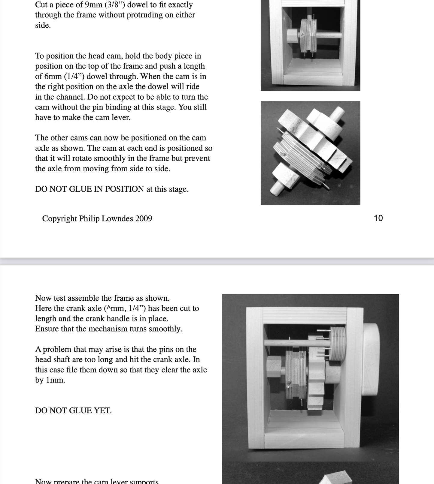 Plan and instructions to build an automaton.